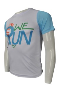 T733 Customized running t-shirt Designed breathable round neck T-shirt Contrast straight sleeved tailor-made T-shirt T-shirt manufacturer
